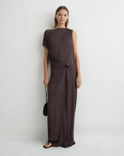 BONDI BORN Maxi Dresses|Dresses*Ardea Draped Dress - Mocha