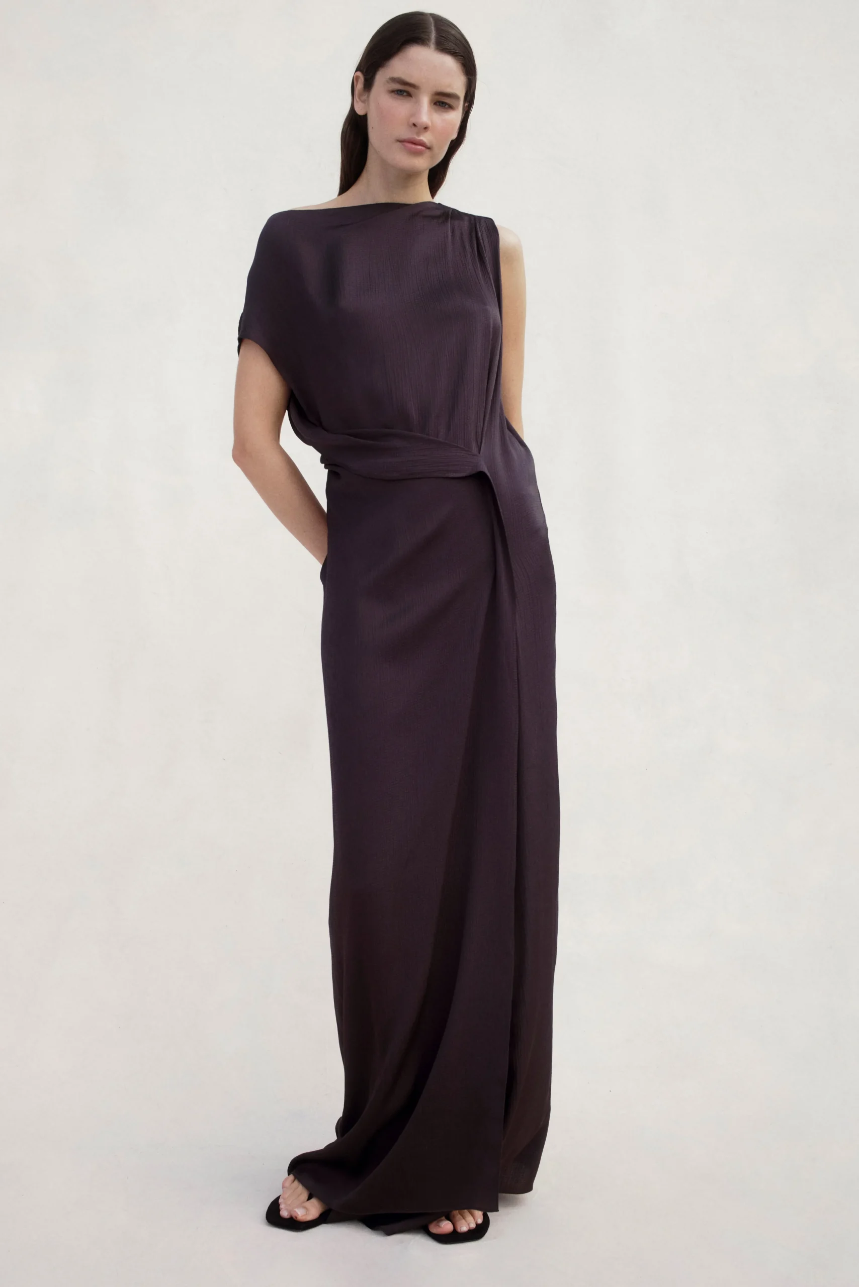 BONDI BORN Maxi Dresses|Dresses*Ardea Draped Dress - Mocha