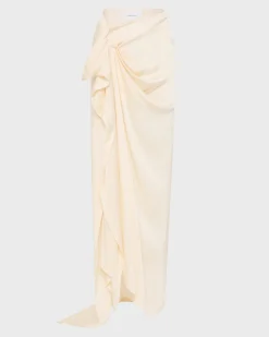BONDI BORN Skirts|Matching Separates*Ardea Draped Skirt - Pearl