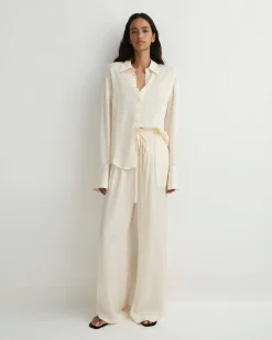 BONDI BORN Tops|Matching Separates*Ardea Fitted Blouse - Pearl