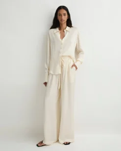 BONDI BORN Tops|Matching Separates*Ardea Fitted Blouse - Pearl