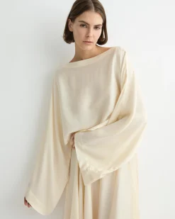 BONDI BORN Tops|Matching Separates*Ardea Kimono Top - Pearl