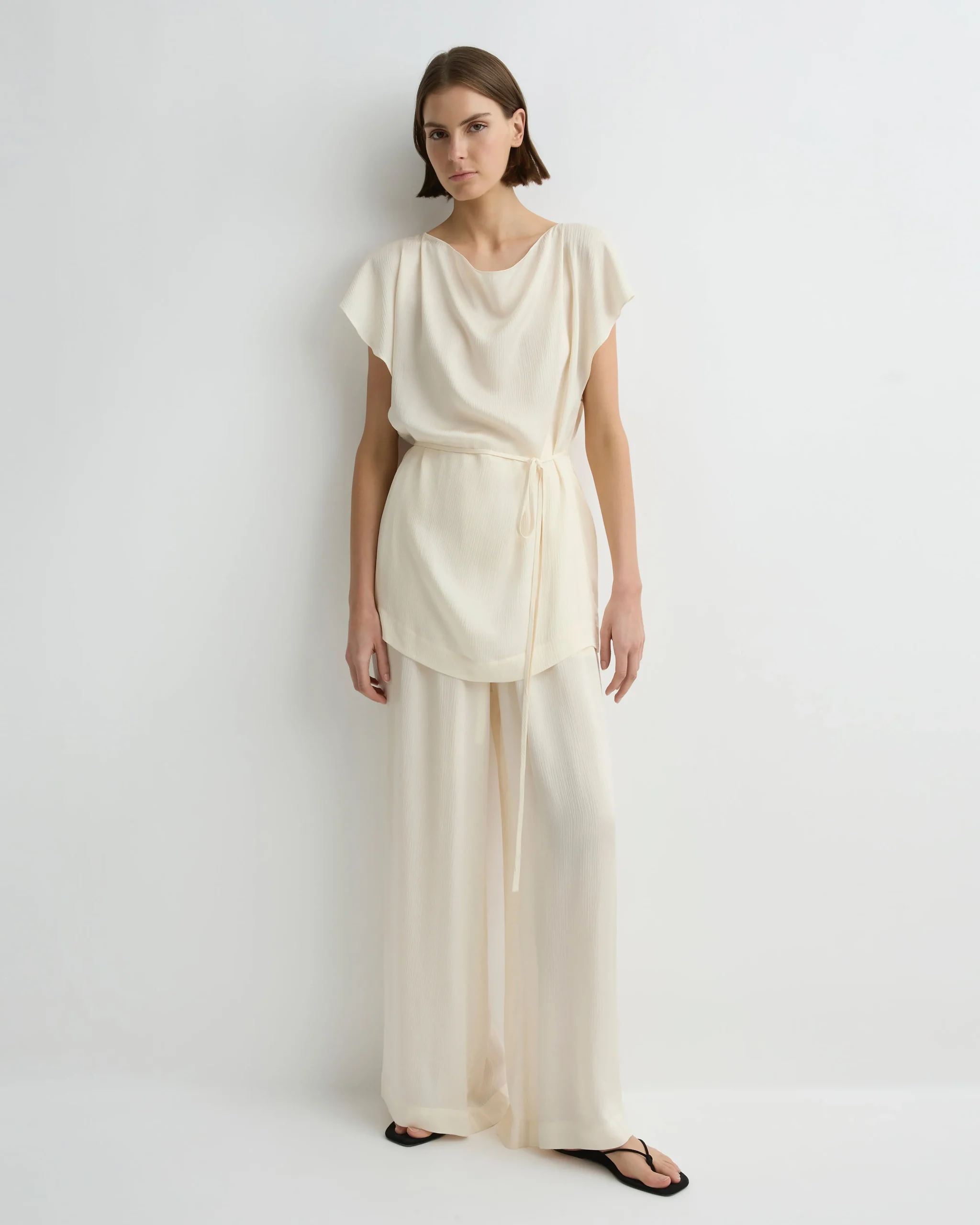 BONDI BORN Tops|Matching Separates*Ardea Split Shoulder Top - Pearl