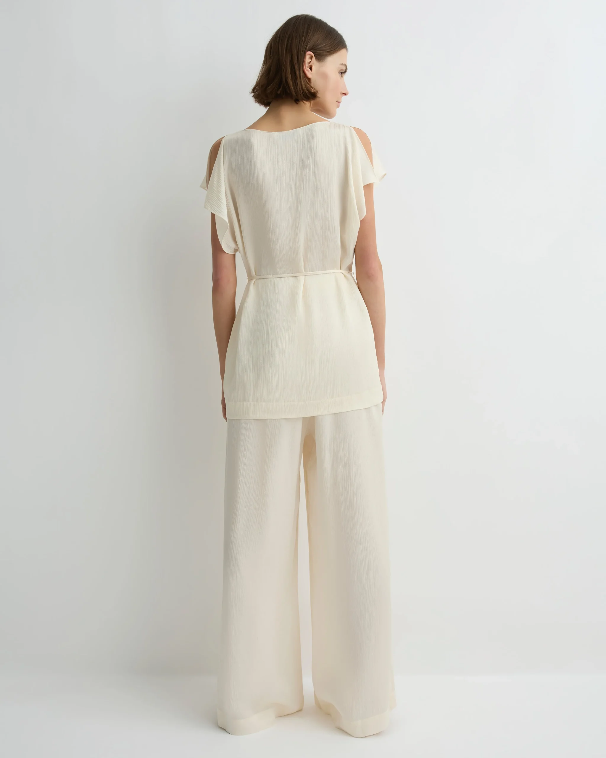 BONDI BORN Tops|Matching Separates*Ardea Split Shoulder Top - Pearl