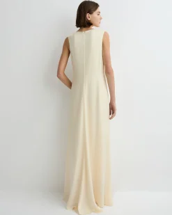 BONDI BORN Maxi Dresses|Dresses*Ardea Twist Shoulder Maxi Dress - Pearl