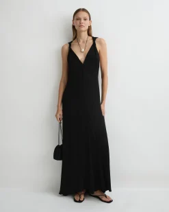 BONDI BORN Maxi Dresses|Dresses*Ardea Twist Shoulder Maxi Dress - Black