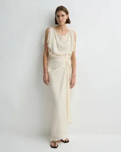 BONDI BORN Maxi Dresses|Dresses*Ardea Wrap Dress - Pearl