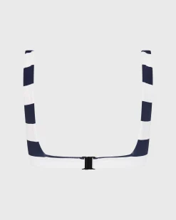 BONDI BORN Bikini Tops*Aria Bikini Top - (Embodee™) Navy Stripe