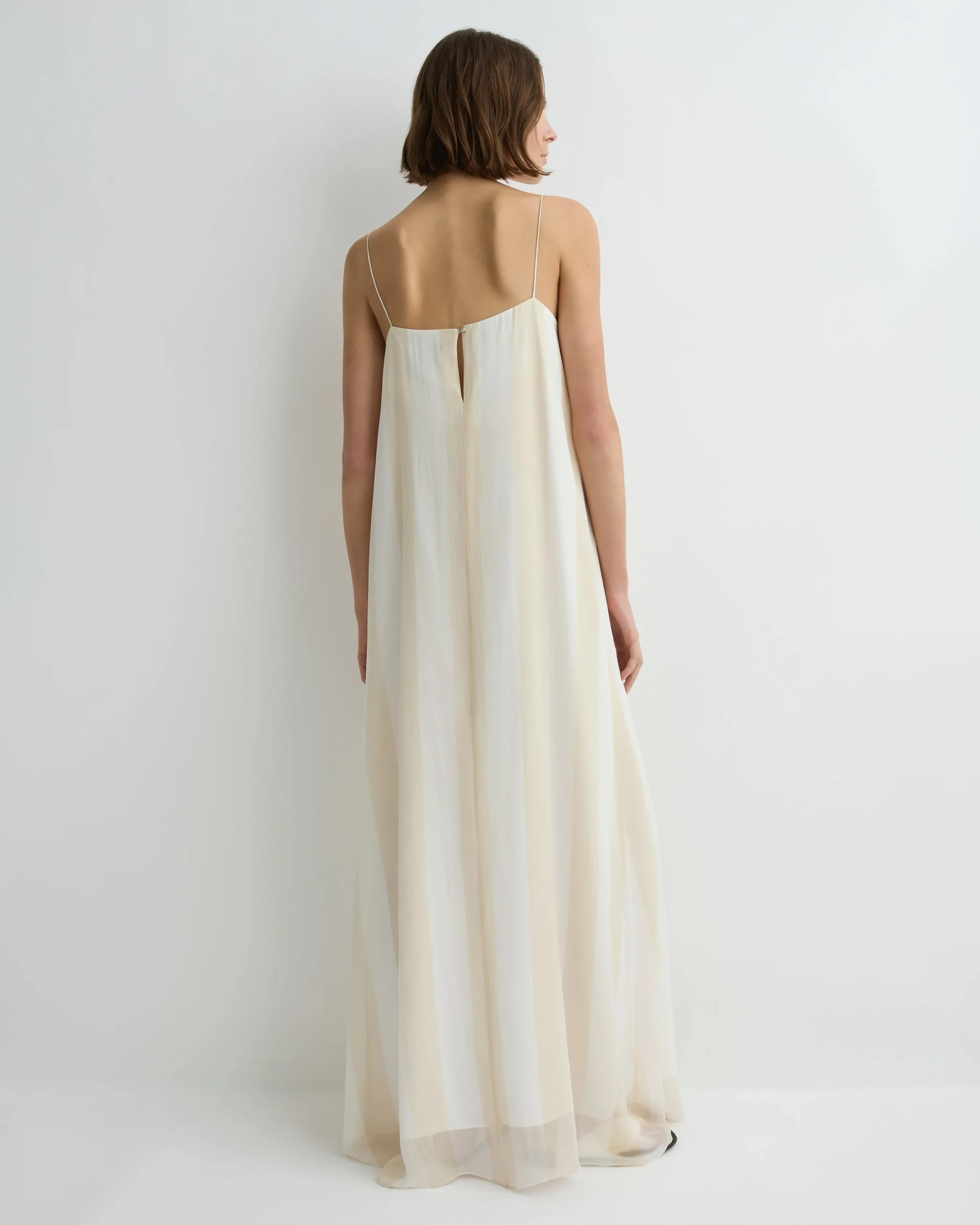 BONDI BORN Maxi Dresses|Dresses*Capri Silk Slip Dress - Ecru Stripe