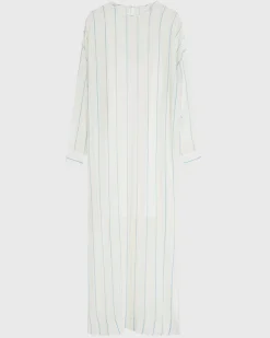 BONDI BORN Cover-ups|Maxi Dresses*Capri Silk Tunic Dress - Smoke Stripe
