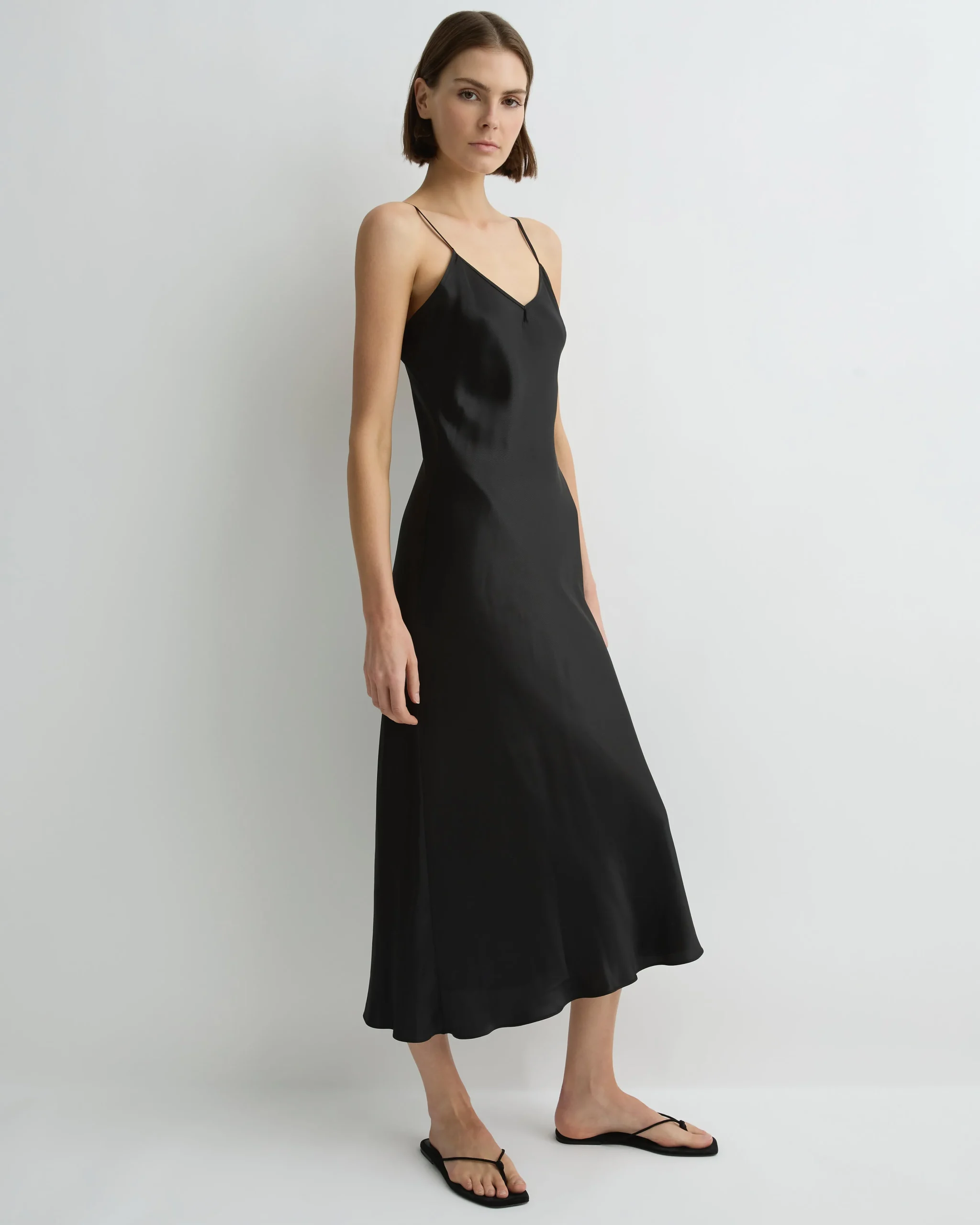 BONDI BORN Midi Dresses|Maxi Dresses*Como Long Bias Slip Dress - Black