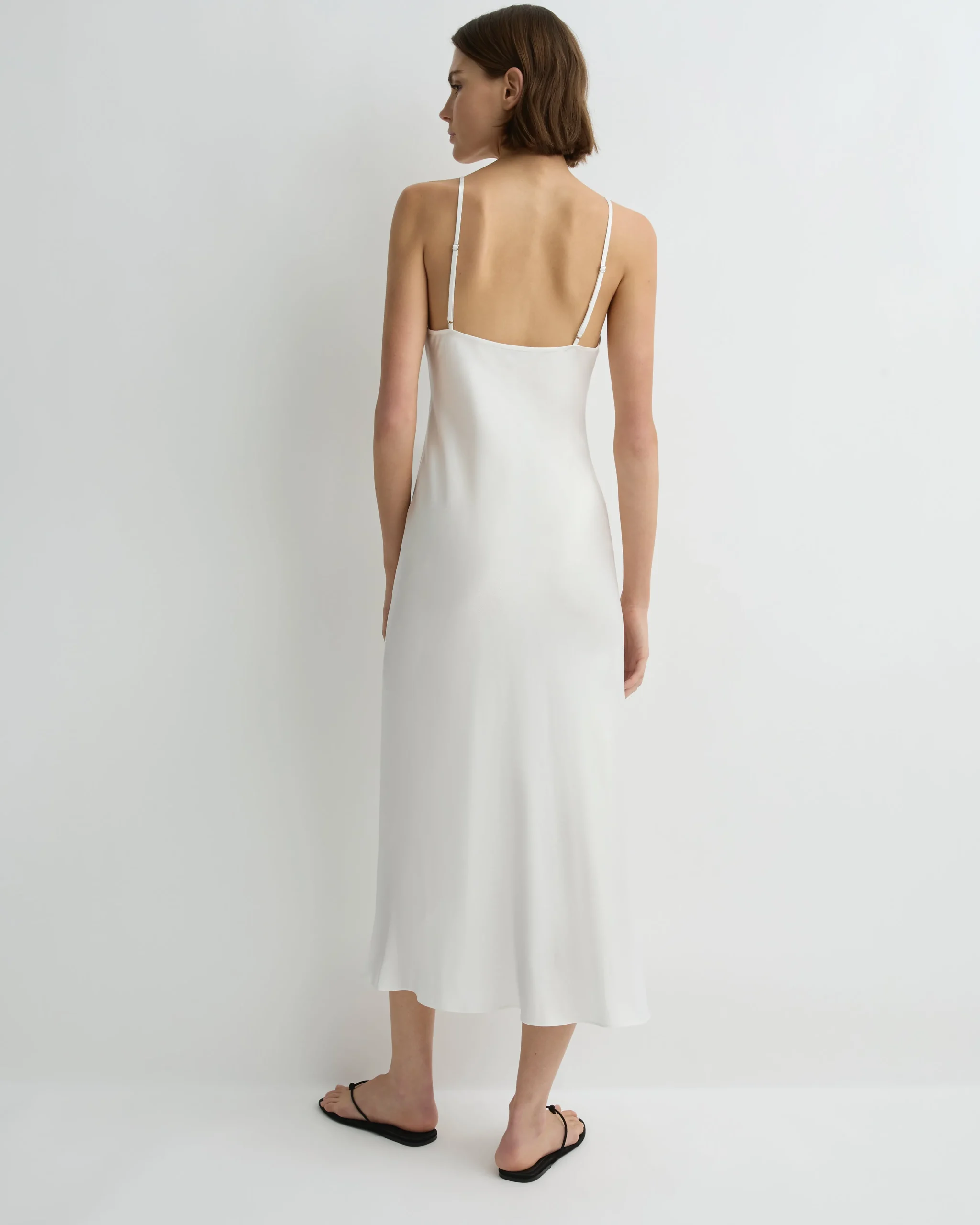 BONDI BORN Midi Dresses|Maxi Dresses*Como Long Bias Slip Dress - White