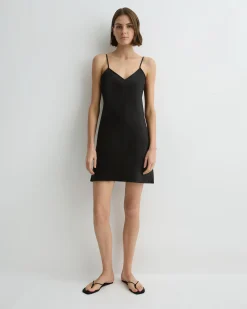 BONDI BORN Mini Dresses|Dresses*Como Short Bias Slip Dress - Black
