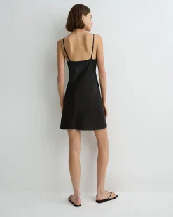 BONDI BORN Mini Dresses|Dresses*Como Short Bias Slip Dress - Black
