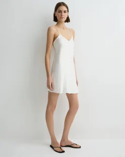 BONDI BORN Mini Dresses|Dresses*Como Short Bias Slip Dress - White