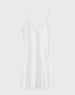 BONDI BORN Mini Dresses|Dresses*Como Short Bias Slip Dress - White