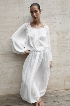 BONDI BORN Cover-ups|Tops*Cremona Balloon Top - White