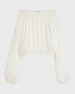 BONDI BORN Cover-ups|Tops*Cremona Balloon Top - White
