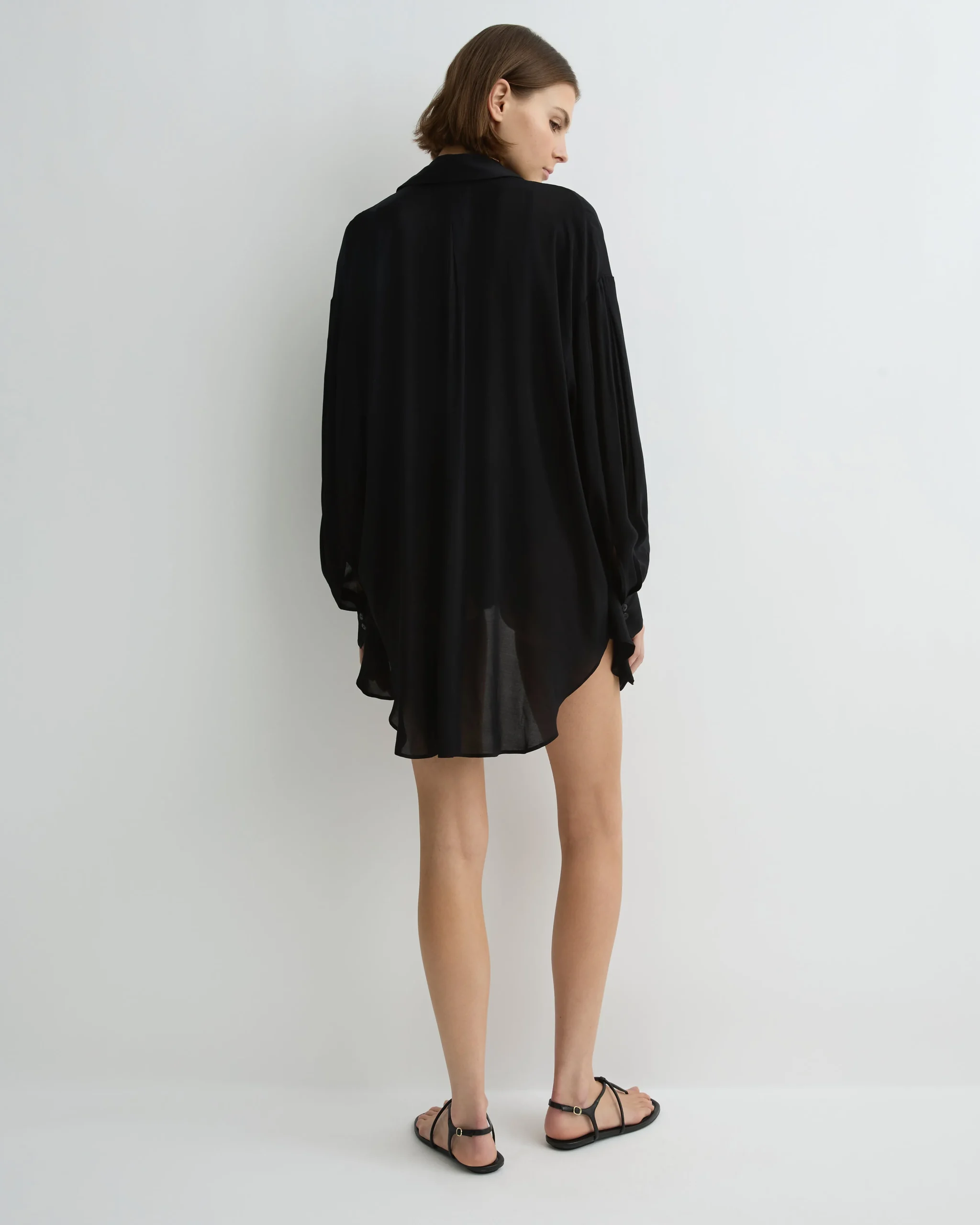 BONDI BORN Cover-ups|Tops*Cremona Oversize Shirt - Black
