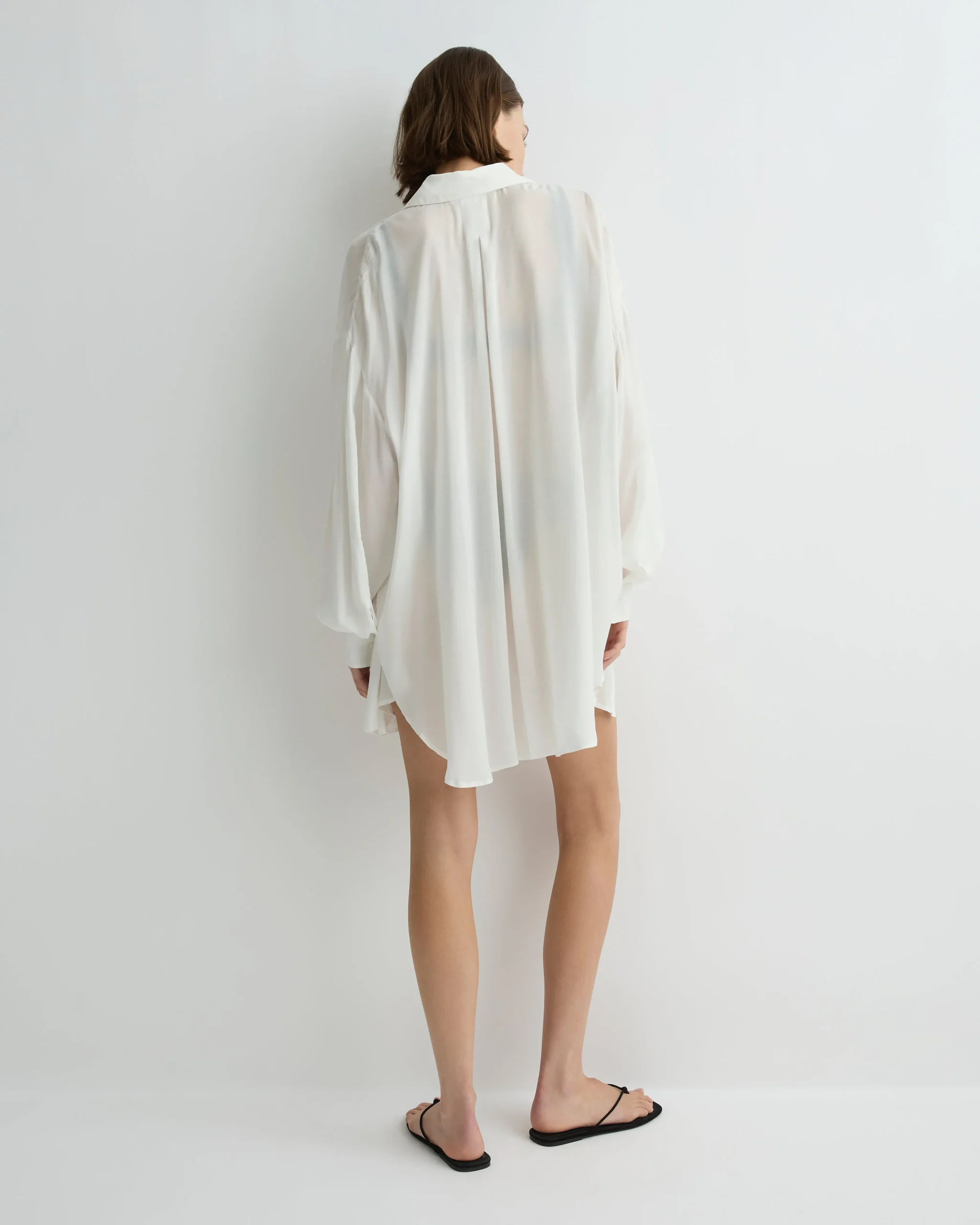 BONDI BORN Cover-ups|Tops*Cremona Oversize Shirt - White