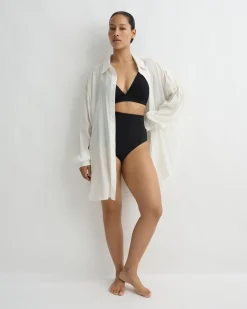 BONDI BORN Cover-ups|Tops*Cremona Oversize Shirt - White