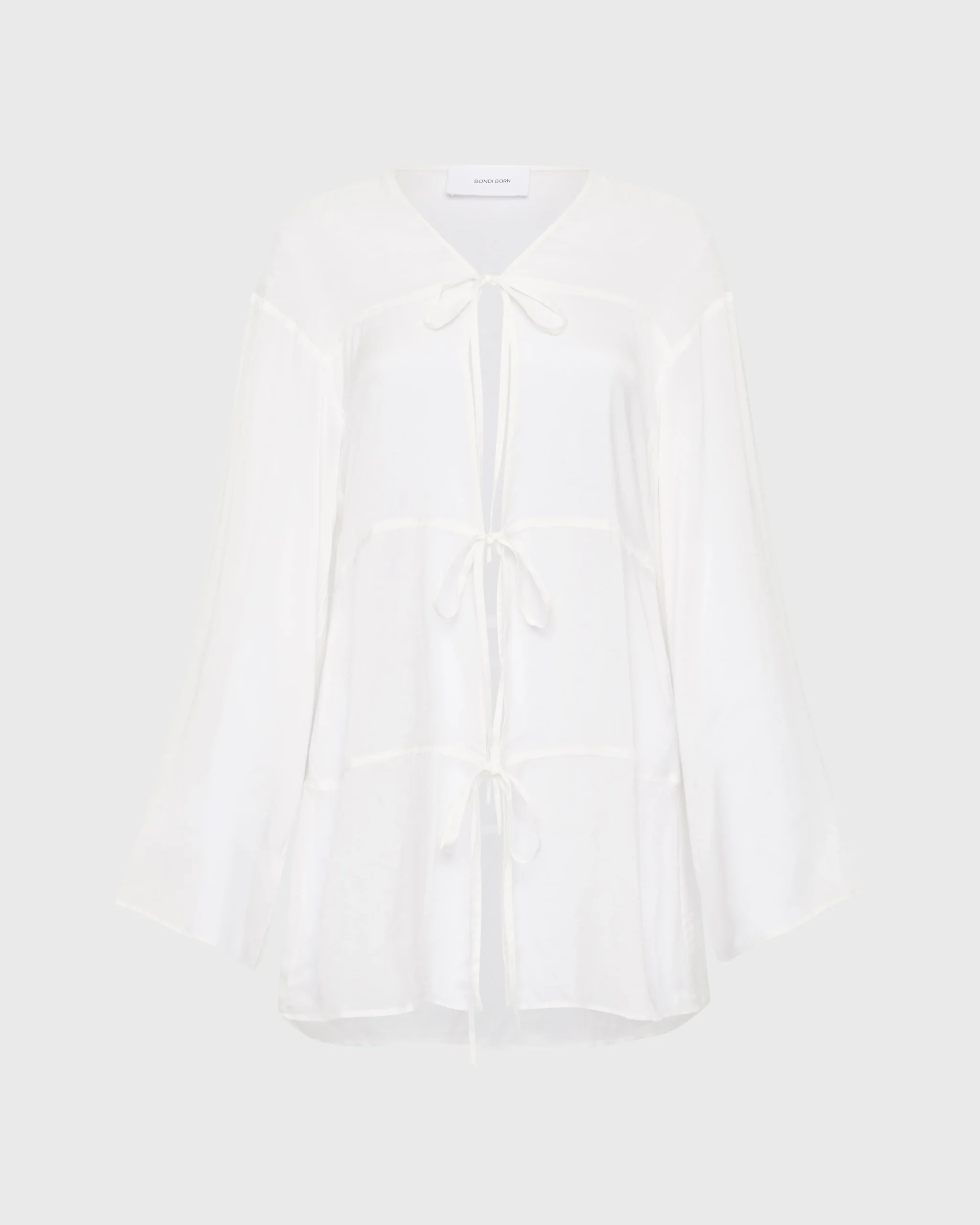 BONDI BORN Cover-ups*Cremona Tie-Front Mini Coverup - White