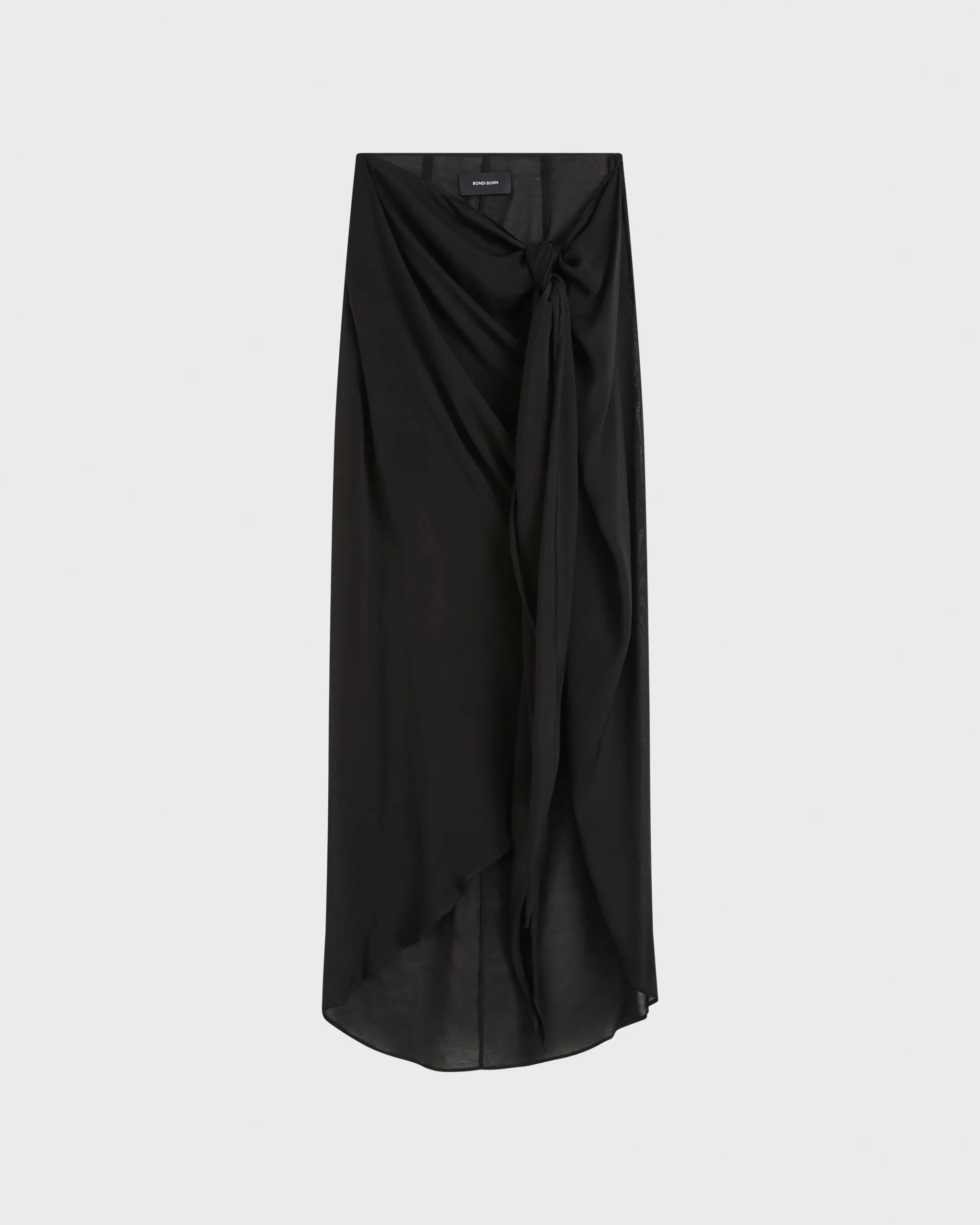 BONDI BORN Cover-ups|Skirts*Cremona Tie-Front Sarong - Black