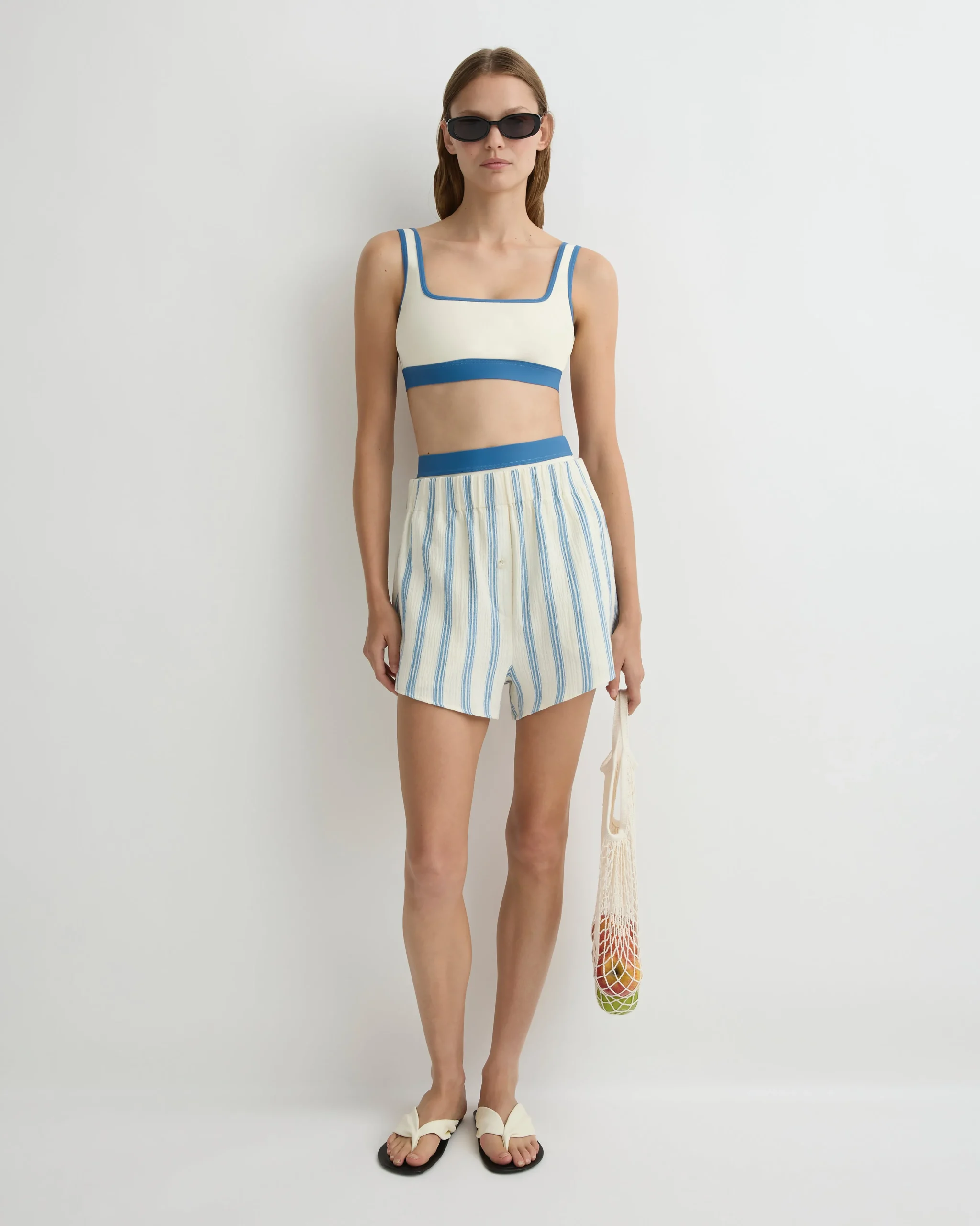 BONDI BORN Cover-ups|Pants & Shorts*Finn Short - Dusk Stripe