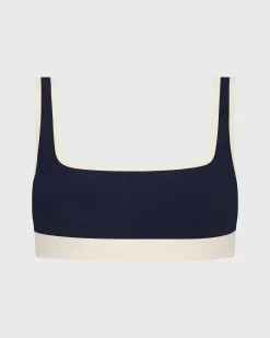 BONDI BORN Bikini Tops*Hayden Bikini Top - Navy & Pearl (Sculpteur®) navy-pearl