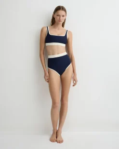 BONDI BORN Bikini Bottoms*Jayde Bikini Bottom - Navy & Pearl (Sculpteur®) navy-pearl