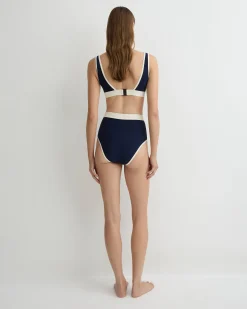 BONDI BORN Bikini Bottoms*Jayde Bikini Bottom - Navy & Pearl (Sculpteur®) navy-pearl