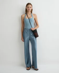 BONDI BORN Pants & Shorts|Matching Separates*Kobe Bias Pant - Steel Blue steel-blue