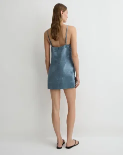 BONDI BORN Dresses|Mini Dresses*Kobe Mini Slip Dress - Steel Blue steel-blue