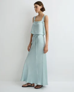 BONDI BORN Tops|Matching Separates*Kobe Tie Back Bodice - Mist