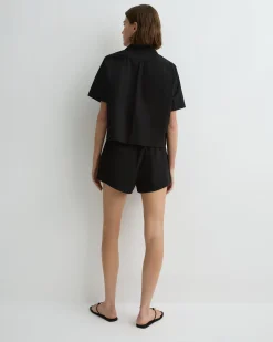 BONDI BORN Tops|Matching Separates*Kyoto Short Sleeve Shirt - Black
