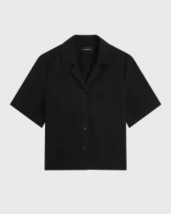 BONDI BORN Tops|Matching Separates*Kyoto Short Sleeve Shirt - Black