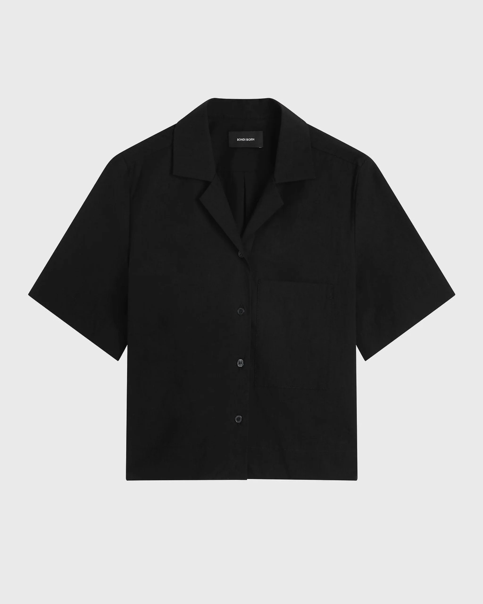 BONDI BORN Tops|Matching Separates*Kyoto Short Sleeve Shirt - Black