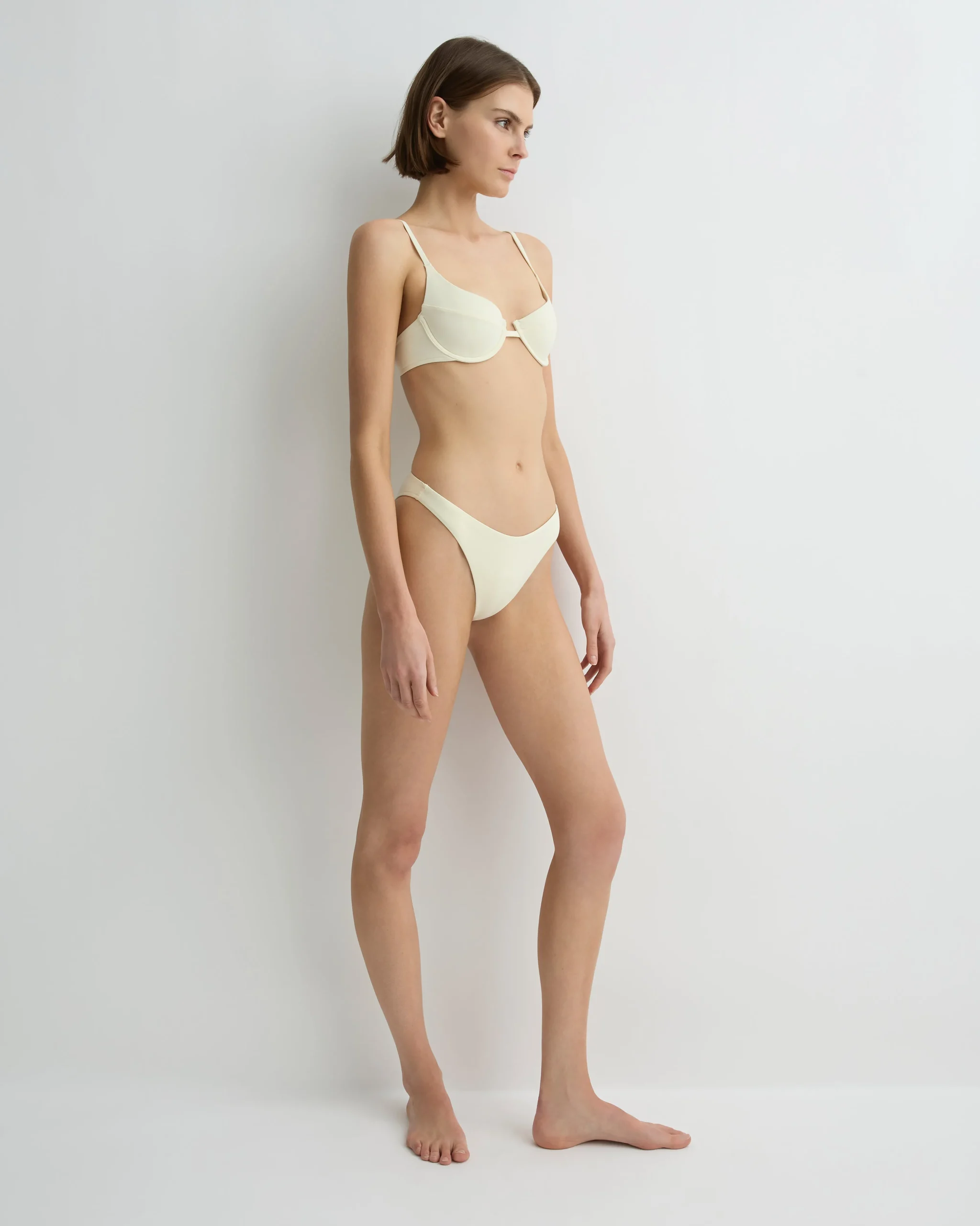 BONDI BORN Bikini Bottoms*Leya Bikini Bottom - (Embodee™) Porcelain