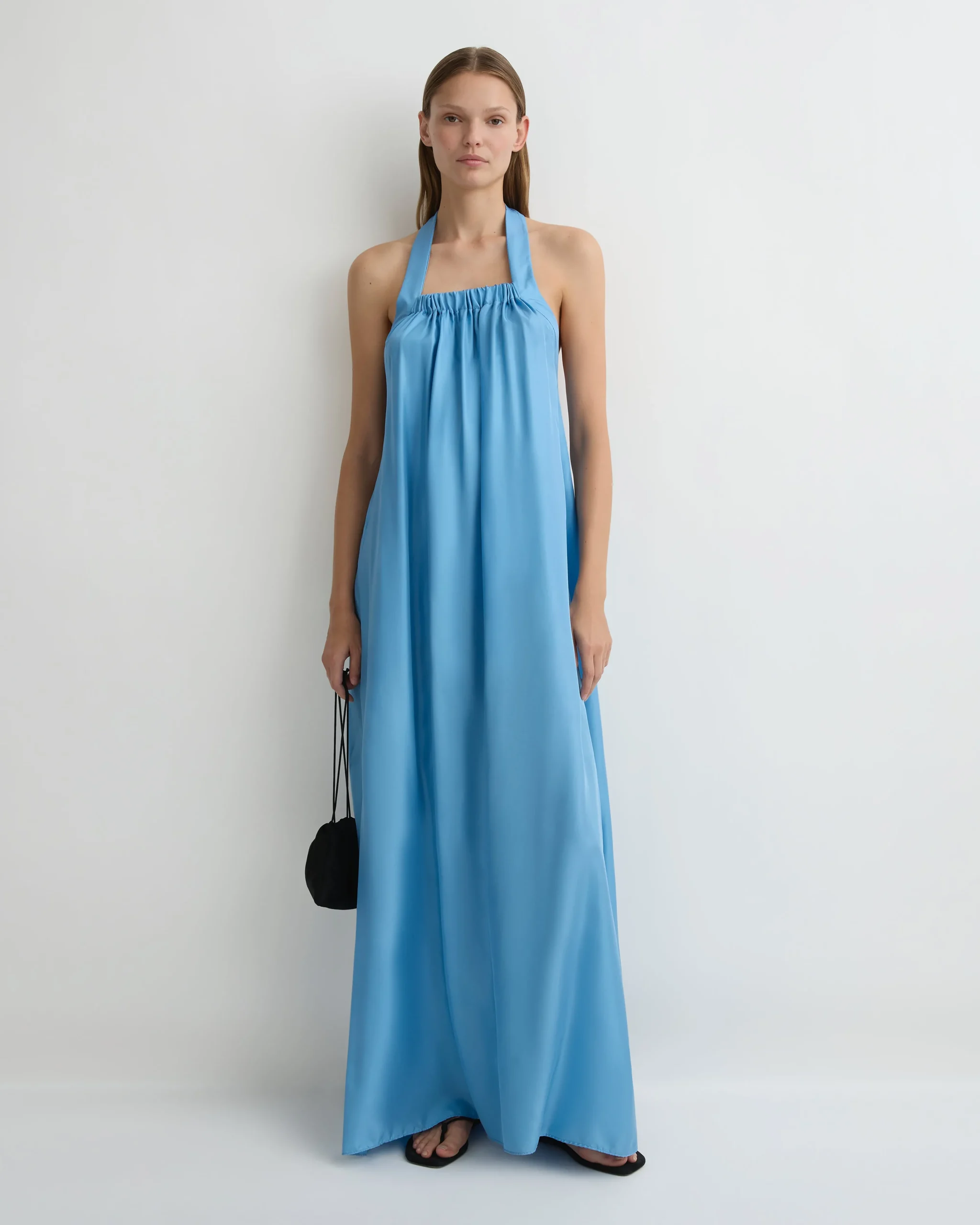 BONDI BORN Maxi Dresses|Dresses*Marfa Silk Halter Maxi Dress - Dusk