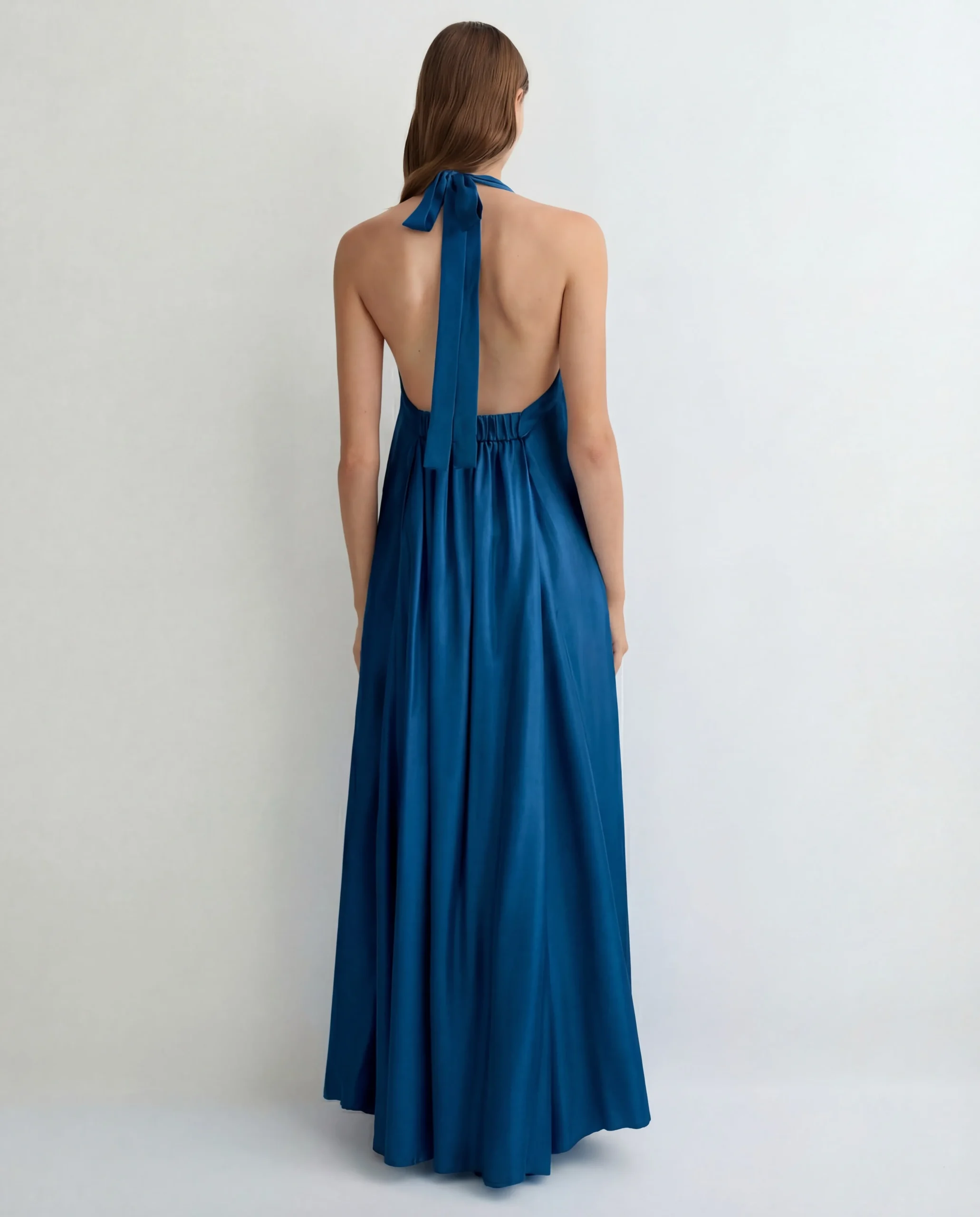 BONDI BORN Maxi Dresses|Dresses*Marfa Silk Halter Maxi Dress - Tropico