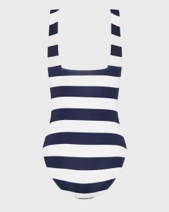 BONDI BORN One Pieces*Margot One Piece - (Embodee™) Navy Stripe