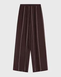 BONDI BORN Pants & Shorts|Matching Separates*Orta Silk Pant - Mocha Stripe