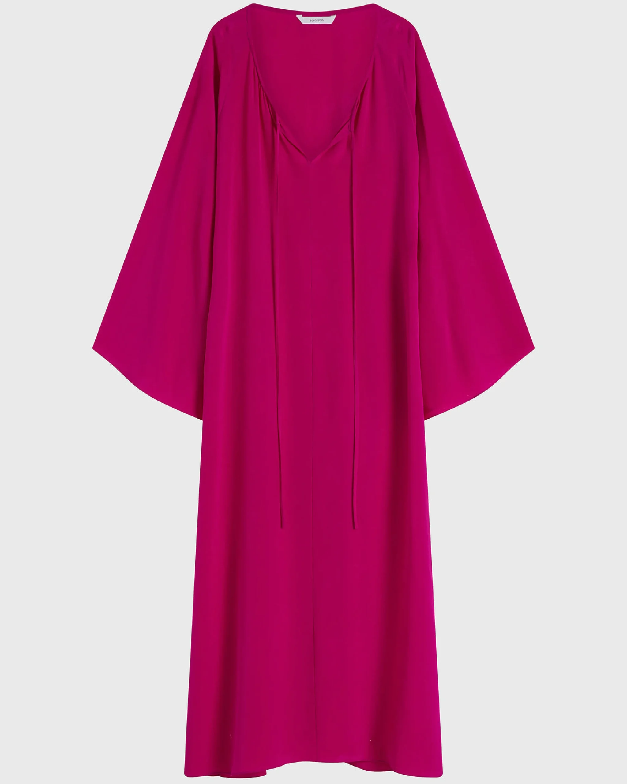 BONDI BORN Cover-ups|Maxi Dresses*Orta Silk Tie-Front Tunic - magenta