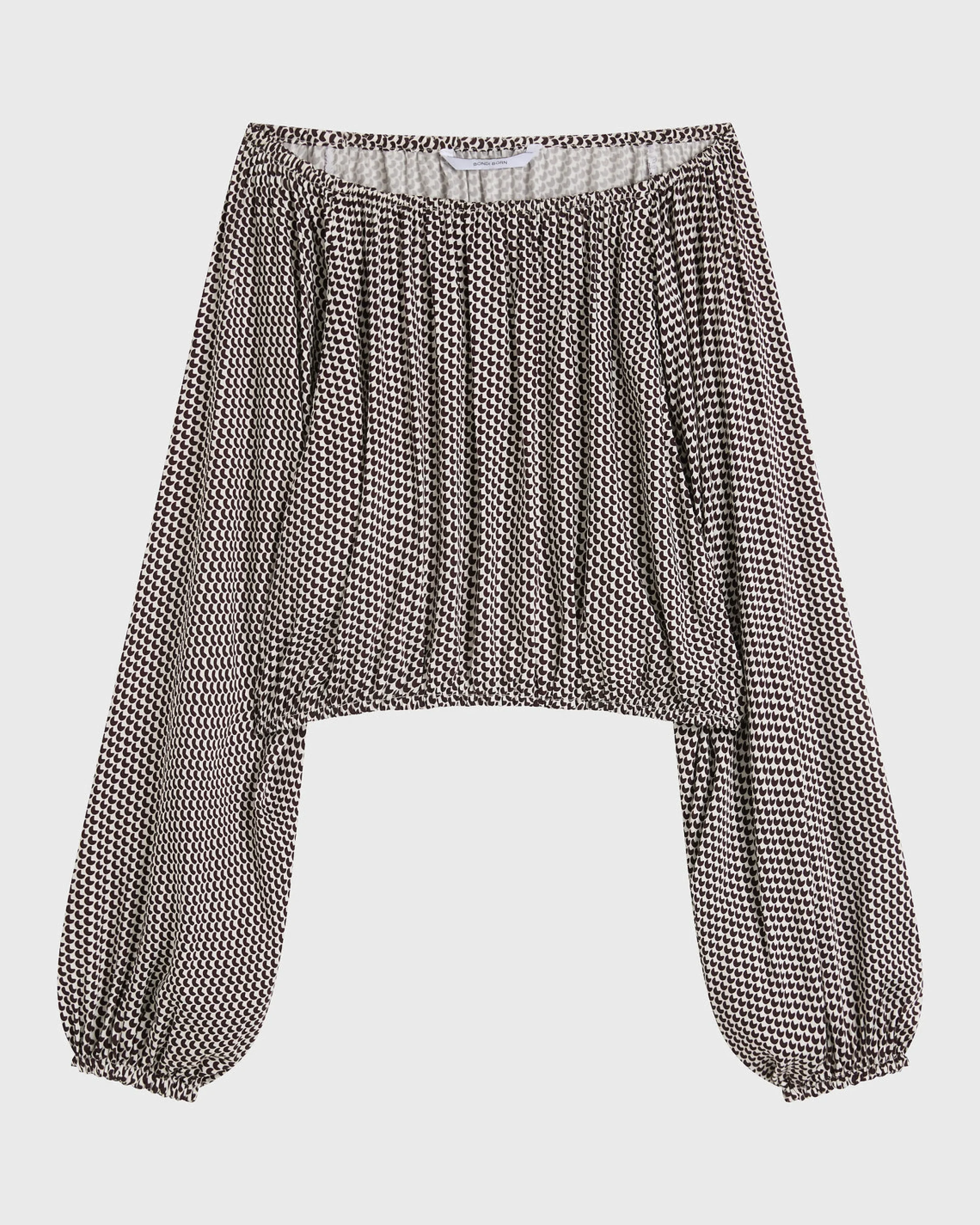 BONDI BORN Tops|Matching Separates*Salema Balloon Top - Mocha Dot mocha-dot